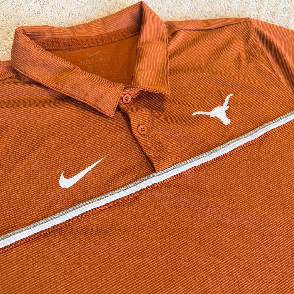 Nike Texas Longhorns Early Season Coaches Polo Football Men’s Large NCAA UT